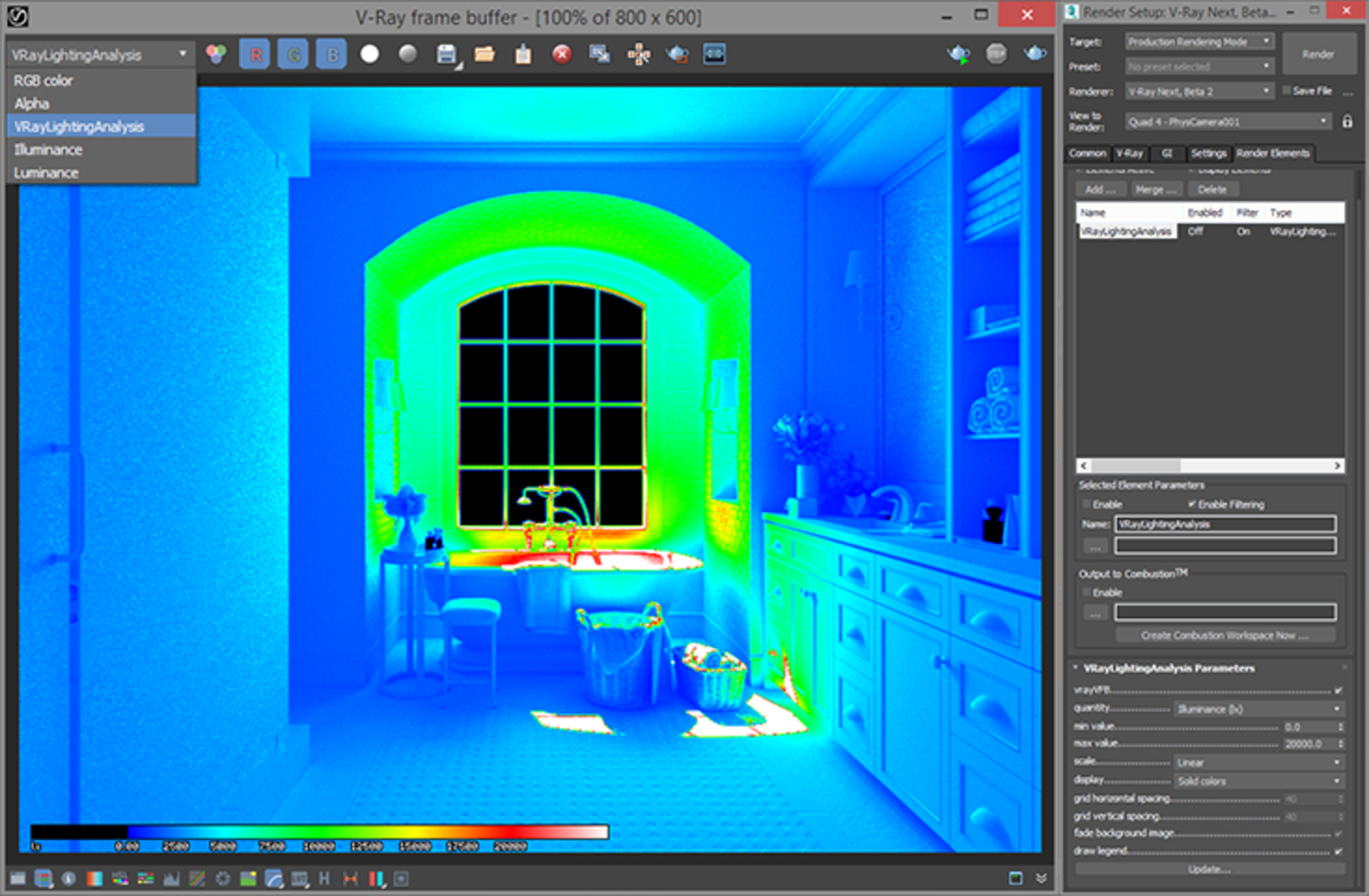 vray next的光照自动分析